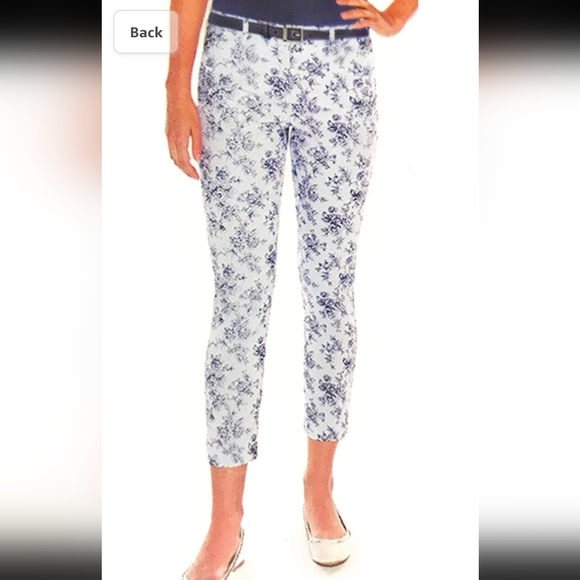 Mario Serrani Italy Comfort Stretch Slim Fit Tummy Control Cropped Pants Size 10 - Picture 2 of 16